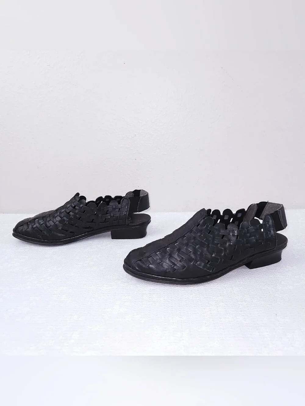 RIEKER Sina Woven Leather Slingback Sandals